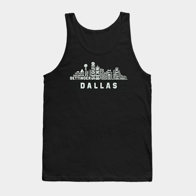 Dallas Hocket Roster Skyline 23 Tank Top by ClarityMacaws